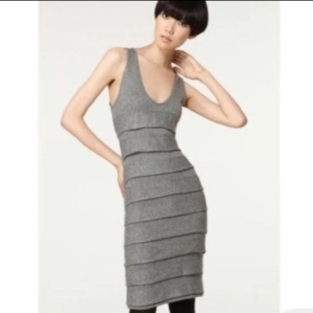 rag & bone Gray Layered Midi Dress